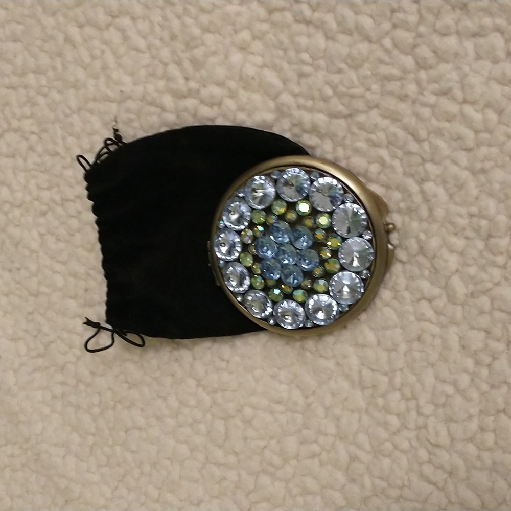 Katherine's Collection Rhinestone Jeweled Double Mirrored Compact - **J3